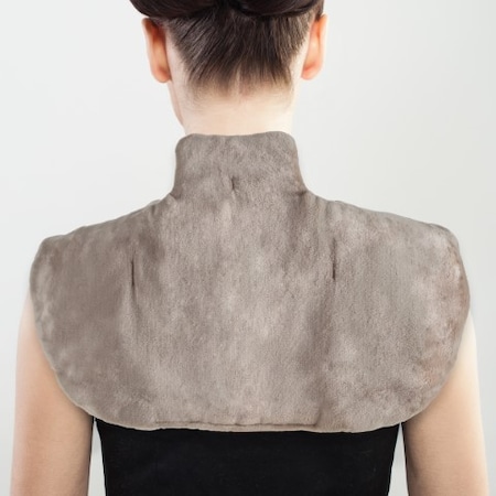 Fleming Supply Electric Neck / Shoulder Warmer Heating Pad, 3 Settings, Auto Off, Front Clasp, Detachable Cord, Tan 499854KWB